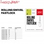 Agrafa cu vartej Lucky John Rolling Swivel Fastlock : Marime - 008